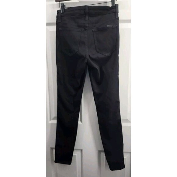 Joes Jeans The Charlie High Rise Skinny Ankle Black With Tuxedo Stripe Size 25 - Picture 2 of 10